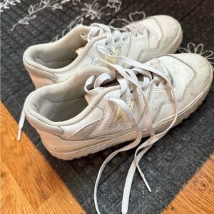 New Balance Cream and White Sneakers